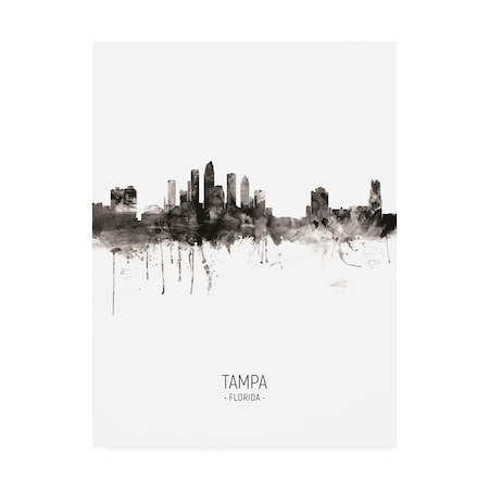 Michael Tompsett 'Tampa Florida Skyline Portrait II' Canvas Art,18x24